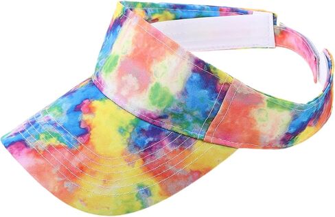 Tie Dye Visor Women Baseball Cap Women Visor Outdoor Sports Visors Womens Summer Sun Cap in Saudi Arabia