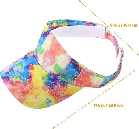 Tie Dye Visor Women Baseball Cap Women Visor Outdoor Sports Visors Womens Summer Sun Cap in Saudi Arabia
