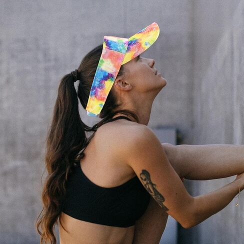 Tie Dye Visor Women Baseball Cap Women Visor Outdoor Sports Visors Womens Summer Sun Cap in Saudi Arabia
