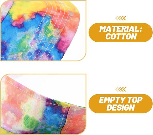 Tie Dye Visor Women Baseball Cap Women Visor Outdoor Sports Visors Womens Summer Sun Cap in Saudi Arabia