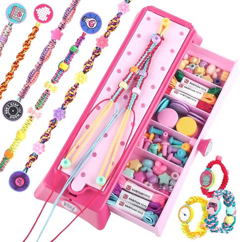 Cmiolacuna Bracelet Making Kit Toys,Christmas Birthday Gift for Ages 7 8 9 10 11 12 Year Old Girl, String Bracelet Making Kit for Teen Girl, Arts and Crafts for Kids Ages 8-12（Green-Purple） in Kuwait