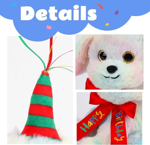 Cuteoy Musical Birthday Bear Repeat What You Say Interactive Animated Stuffed Animal Shaking Singing Dancing Turning Circle Plush Toy Electric Plushies Gifts for Kids Girls Boys Birthday in Saudi Arabia