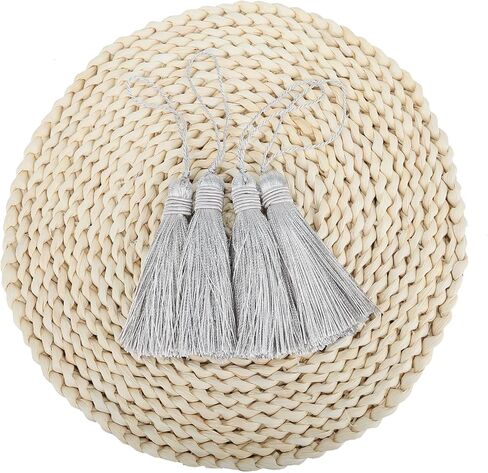 15Pcs Small Tassel 15.5cm/6 Inch Silky Floss Bookmark Tassels with 2.5 Inch Cord Loop for Jewelry Making, Souvenir, Bookmarks, DIY Craft Accessory（Orange,15P） in Kuwait