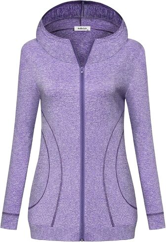 Womens Long Sleeve Zip Up Hoodies Workout Casual Sports Yoga Running Athletic Jackets in Saudi Arabia