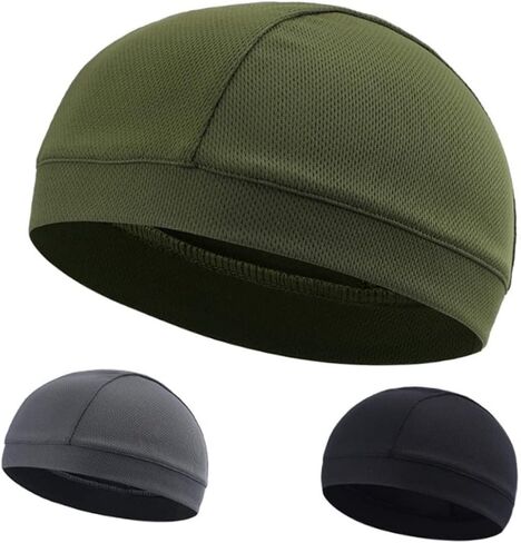 2pcs Cycling for Men Quick Dry Cycling Cap Liner for Men & Women - Sweatband Skull Cap Helmet - Sports in Kuwait