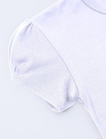 COSLAND Girls' Short Puff Sleeve Top Crew Neck Cotton T-Shirt in Saudi Arabia