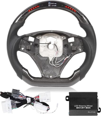 LED Steering Wheel Race Digital Display Carbon Fiber LED Display Shift Lights Steering Wheel Replacement for M3 E90 E92 E93 DCT 2007 2013 in Saudi Arabia