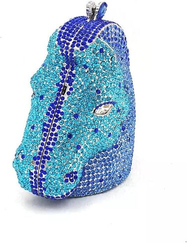 RomanticDesign Women Horse Head Evening Clutch Luxury Sparkly Rhinestone Crystal Bride Purse Party Prom Banquet Handbag in Saudi Arabia