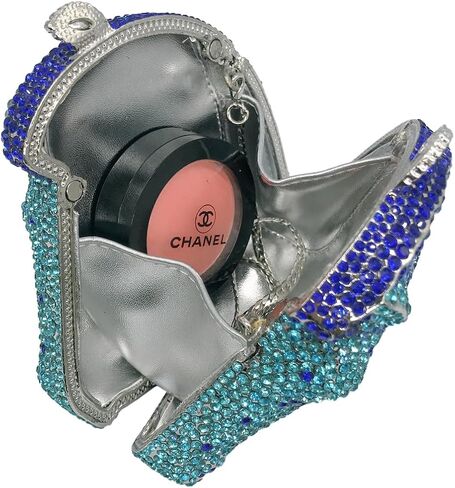 RomanticDesign Women Horse Head Evening Clutch Luxury Sparkly Rhinestone Crystal Bride Purse Party Prom Banquet Handbag in Saudi Arabia