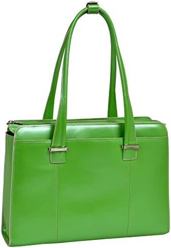 حقيبة لابتوب للسيدات من جلد البقر المحبب بالكامل من McKleinUSA W Series، مقاس 14 بوصة، أخضر (96541) in Kuwait