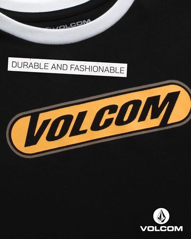Volcom Boys' Two-Fer Shirt - Pullover Crewneck Long Sleeve Shirt - Stylish Logo Graphic Tee for Boys (Size: 8-20) in Saudi Arabia