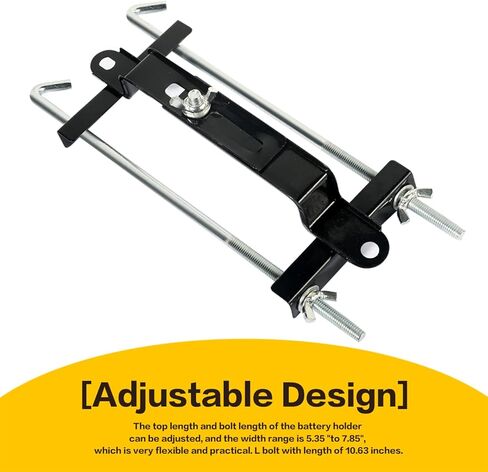 بطارية قابلة للتعديل مع الاستمرار، شريط بطارية ممتاز عالمي مع مسمار J من الفولاذ المقاوم للصدأ، حامل البطارية لأسفل طقم ربط البطارية، حامل حامل البطارية لأسفل للسيارة SUV RV in Kuwait