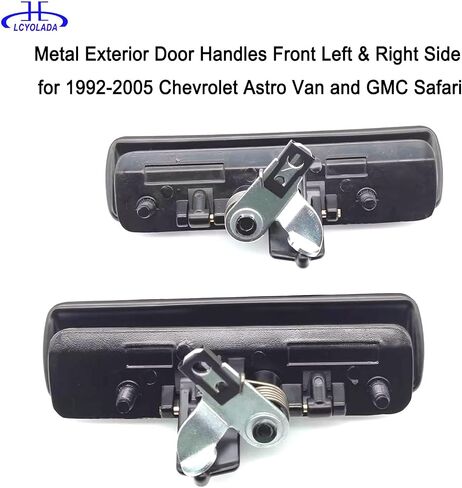 Metal Exterior Door Handles Compatible with 1992-2005 Chevrolet Astro GMC Safari Van, Front Driver and Passenger Side Replaces 15719666 15719665 in Saudi Arabia