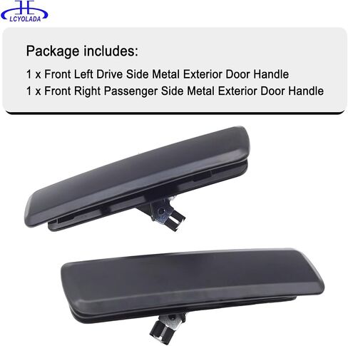 Metal Exterior Door Handles Compatible with 1992-2005 Chevrolet Astro GMC Safari Van, Front Driver and Passenger Side Replaces 15719666 15719665 in Saudi Arabia