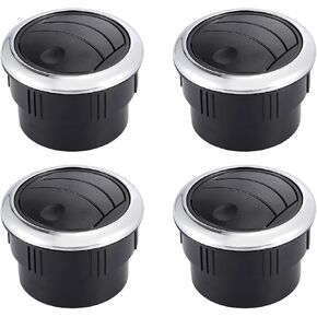 X AUTOHAUX 4Pcs Round AC Air Outlet Vent Louvered Dashboard Electroplate Knob for RV Bus Boat Yacht Caravan 87mm 75mm 70mm