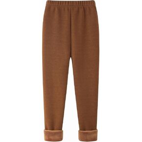 Girls' Fleece Lined Leggings Cotton Kids Thick Warm Pants 2-13 Years in Kuwait