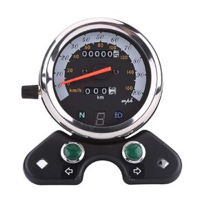 95mm Motorcycle Speedometer,Dual Odometer Speedometer Speedo Meter Gear Digital Display Universal Motorcycle