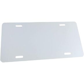 10x Sublimation License Plate Blanks, Metal Aluminum Automotive Front License Plate Tag, Heat Thermal Transfer Sheet DIY Sublimation Blank for Custom Design Work - White