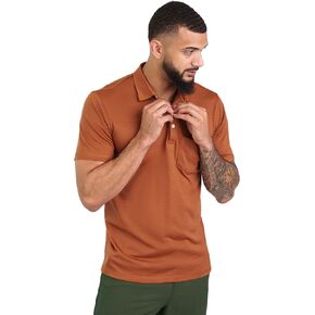 Men's Merino Wool Polo Shirt - Wicking Breathable Anti-Odor