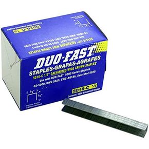 Duo-Fast 5016C 1/2" Length x 1/2" Crown 20 Gauge Staples 5000 per Pack (5223)