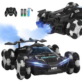Remote Control Car,Rc Car with Light & Music & Spray, 1:12 Scale Remote Control RC Truck Car, All Terrain 2.4GHz 360° Rotating 4WD,Toys for Ages 4-7 8-12 Kids Toy for Boys Girls Birthday Gift