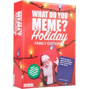 WHAT DO YOU MEME? Holiday Family Edition by Relatable, Holiday Games Expansion Pack, Christmas Party Game, Includes 30 Photo Cards and 90 Caption Cards