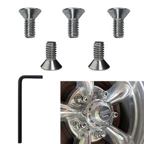 𝟓 𝐏𝐜𝐬 of 970076 Wheel Center Cap Screws Allen Head & Allen Wrench, Fit for American Racing Torq Thrust Wheels