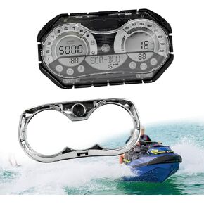 278002270 ترقية مجموعة عداد السرعة LCD OEM مع إطار من الكروم 278002144 متوافق مع SeaDoo GTX RXP RXT Wake 2006-2011، لا يتطلب برمجة in Kuwait