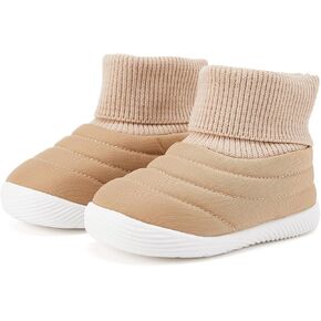 BMCiTYBM Baby Boy Girl Snow Boots Infant Warm Winter Booties Slip On Lightweight Outdoor Indoor Sock Shoes for First Walkers 6 9 12 18 24 Months