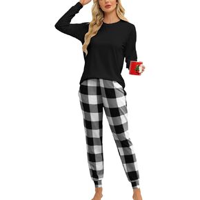 KFUBUO Women's Pajama Sets Long Sleeve Sleepwear and Jogger 2 Piece Lounge Set