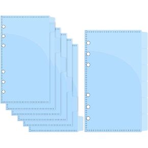 AxeWoodz A6 Cash Envelopes 12pcs Blue Double Pocket Budget Envelopes Money Organizer for Cash Side Open Cash Stuffing Envelopes 6 Holes Binder Pocket Divider