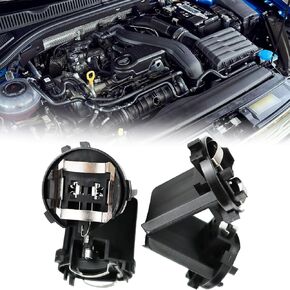 2PCs OE-Spec H7 Bulb Socket Retainer Holder Adapters & Headlight Bulb Socket Low Beam Connector Compatible with Volkswagen Golf GTI Passat Tiguan EOS OE Number: 5K0941109, 5K0941109A