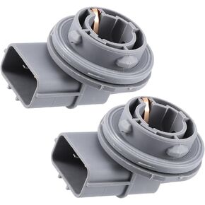 Motoforti Headlight Headlamp Bulb Holder Socket, for Hyundai Accent 2006-2011, Plastic, No.921603C000, Gray, 2pcs