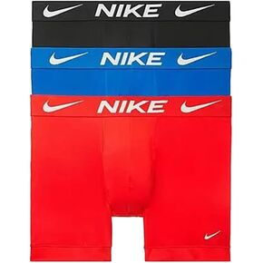 Nike 3Pk Boxer Brief Essential Micro Mens Active Underwears Size L, Color: Red/Royal/Black (MSS-KE1015936)