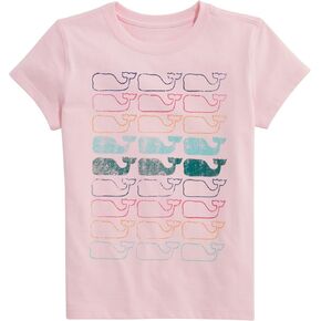 vineyard vines Girls' Stacked Whales Short-Sleeve Tee