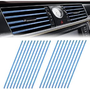 20PCS Car Air Conditioner Vent Trim Decoration Strip, Universal Car Interior Trim Strips, Bendable Vent Outlet Trim Decoration Suitable for Most Car, Car Interior Acessories - Red