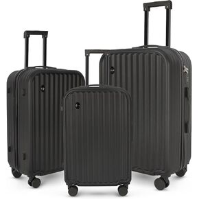 24in Hardside Luggage with Spinner Wheels and Built-in TSA Lock Durable Suitcase Rolling Luggage with USB Port Cup Holder (White)