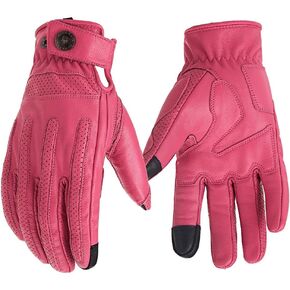 Motocross Riding Protective Vented Leather Sheepskin Motorcycle Gloves Touchscreen Fingers Men and Women Motocross Riding Gloves