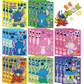 24 Sheets 9"x6 Inside Out DIY Make a Face Stickers for Kids, Make Your Own Cartoon Stickers, Anime Sticker for Birthday Gifts, Party Supplies Favors, Class Reward (Inside Out)