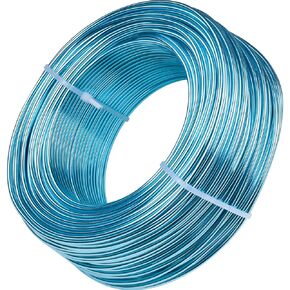 12 Gauge Blue Aluminum Wire Anodized Jewelry Craft Making Beading Floral Colored Aluminum Craft Wire for Jewelry Craft.(Blue/12-Gauge)