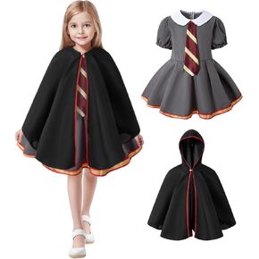 MOMMY'S NEW MAN Toddler Girls Halloween Witch Costume Magic Uniform Girls Wizard Costume Robe Cloak Skirt