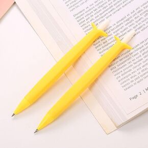 2Pc Yellow Banana Fruit Cute Writing Supplies Kids Gifts Drawing Students Mechanical Pencil Press Pens Automatic Stationery Pencils