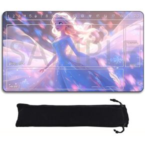 Lorcana Playmats Compatible TCG 24x14 Inches Gaming Mat, Non-Slip Rubber with Zones Play Mat and Free Storage Bag（DIS17）