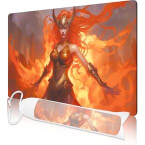 MTG Playmat, 24" x 14" Playmat for MTG TCG Card Game Playmats with Free Storage Bag Smooth Rubber Surface Anti-Slip Vibrant Artwork MTG Game Mat(Vicious Wolf MTG Playmat)