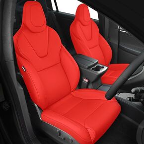 FREESOO Customized Seat Covers for Tesla Model X 6 Seats 2016 2017 2018 2019 Faux Leather Seat Covers Full Set Accessories, 3 Row - Black in Kuwait