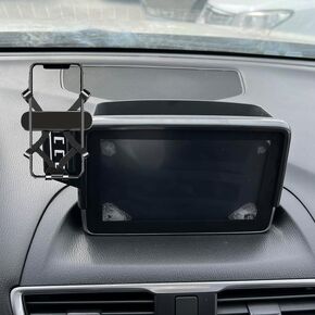 car Phone Holder Compatible with 2014-2024 Mazda 3 Phone Mount Interior Accessories Phone Stand Vent for 7-inch Navigation Screen (for 2017-2019 Mazda 3 7-inch)