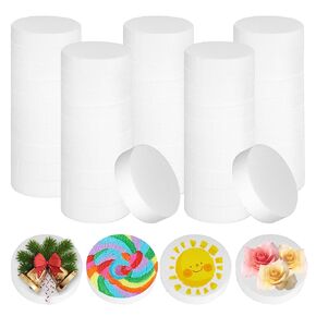 4 Inch 30-Pack Foam Circles for Crafts (1" Thick), Polystyrene Round Foam Disc for DIY Projects, Cakes and Decorations, Sculpture, Modeling, Arts and Crafts Supplies