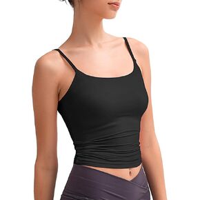 Women's Sexy Adjustable Spaghetti Straps Tank Top Basic Camisole Slim Fit Going Out Crop Top