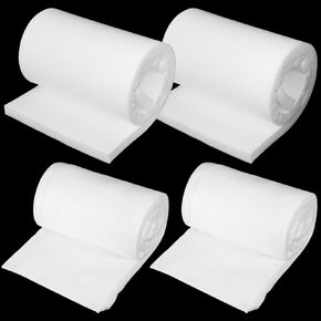 Innconee 4 Pcs Foam Roll Set,2 Pcs 2'' x 24'' x 79'' Upholstery Cushion White High Density 2 Pcs 59'' Wide x 5 Yds Quilt Batting Multipurpose Upholstery Polyester,Cushion Wrap,Wadding Padding for Home