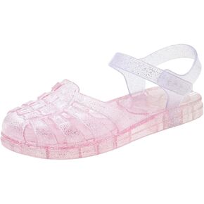 Dongni Jelly Sandals for Girls,Fisherman Gladiator Water Beach Flat Sandals Closed Toe Princess Costume Summer Dress Shoes for Toddler/Little Kid/Big Kid